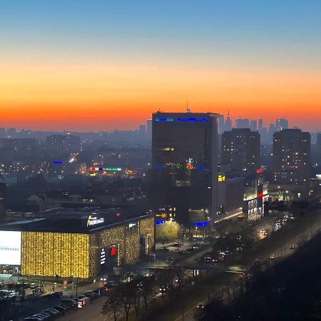 Apartament Skyscrapper Z Widokiem Na Panorame Warszawy Warschau Exterior foto